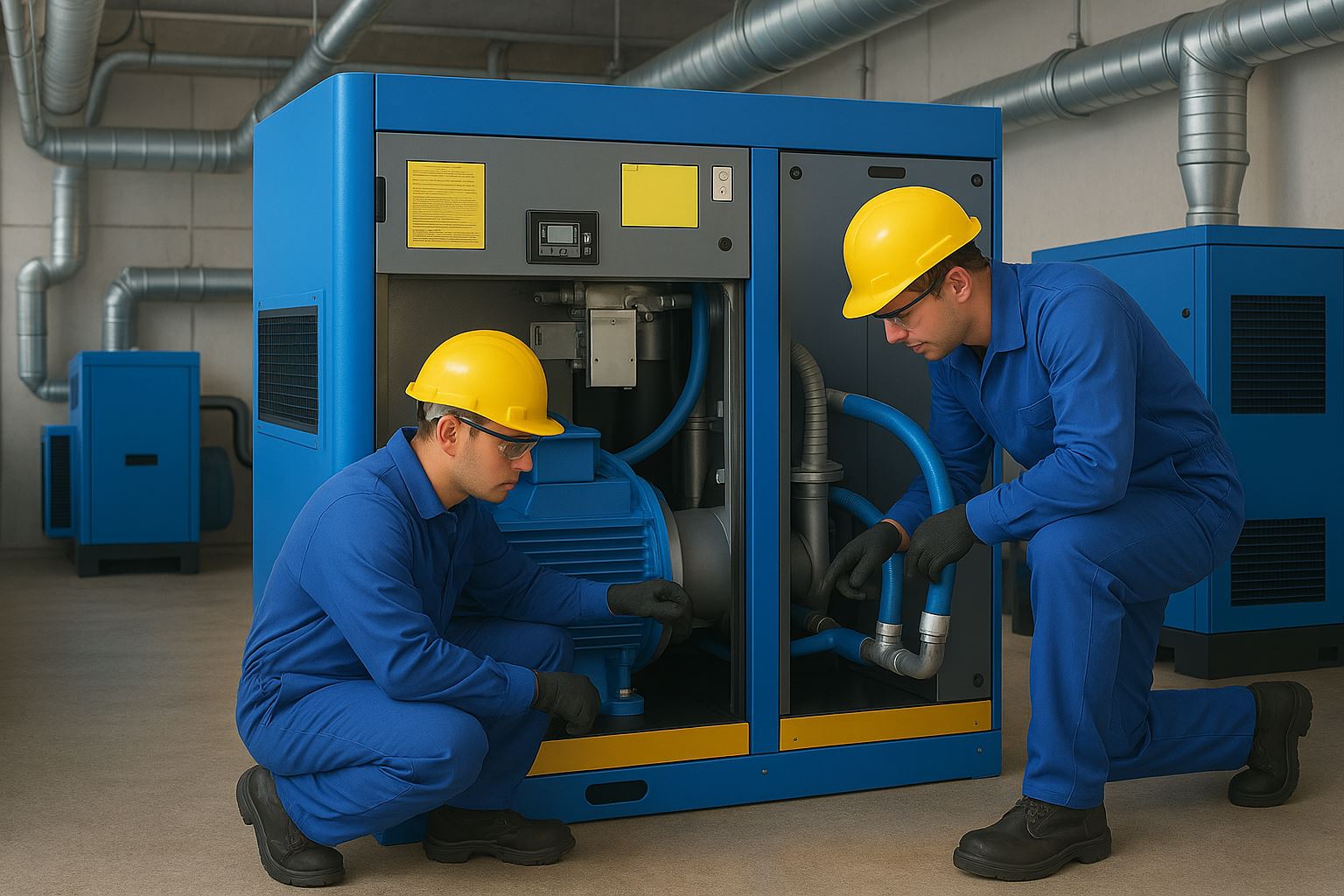 Manutenção preventiva de compressores de ar